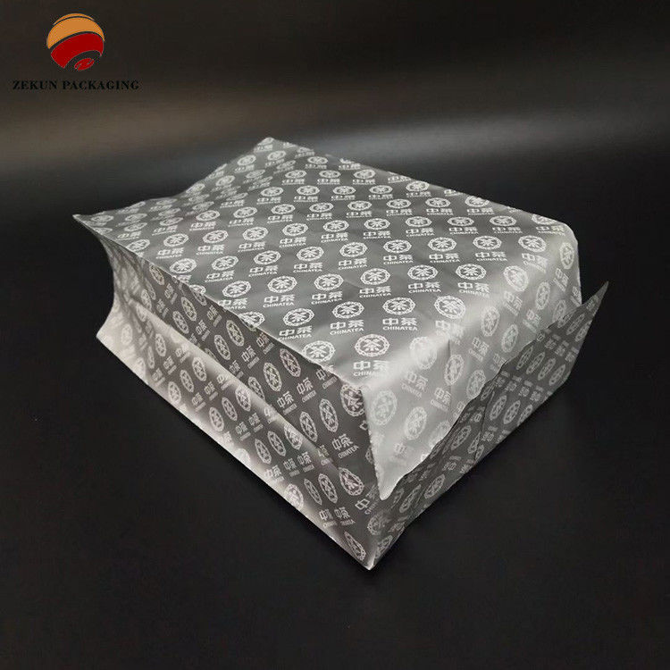 کیسه بسته بندی چای چاپی سفارشی CMYK طراحی زیپ بالا چاپی BOPP / کاغذ کرافت / PE