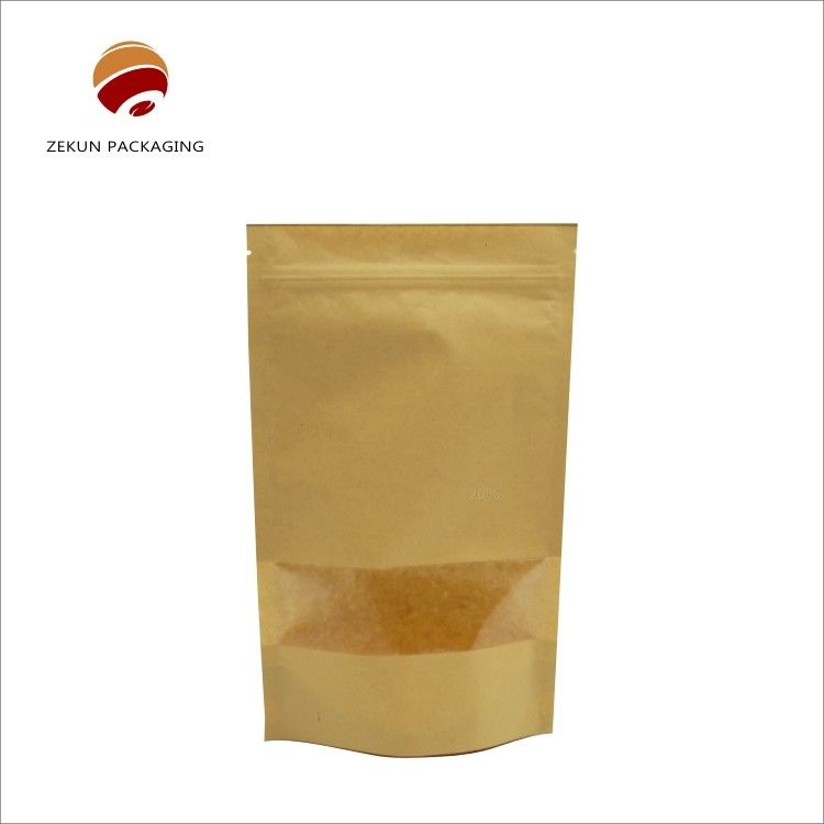کیسه کاغذی کارت چاپی سفارشی 250g ظرفیت با پایان درخشان برای بسته بندی مواد غذایی