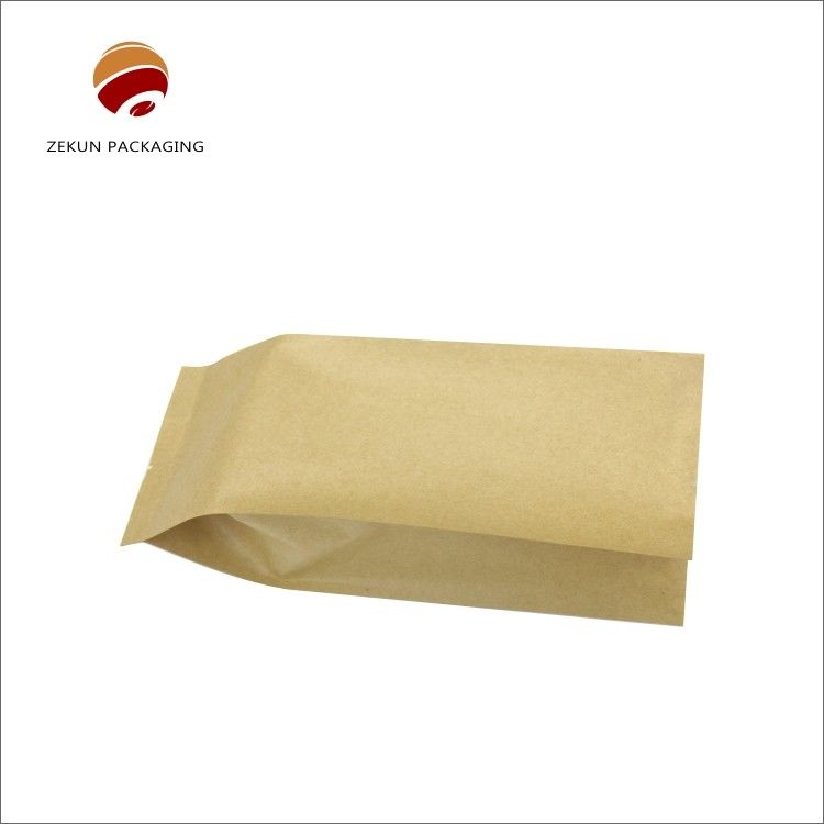 کیسه کاغذی کارت چاپی سفارشی 250g ظرفیت با پایان درخشان برای بسته بندی مواد غذایی
