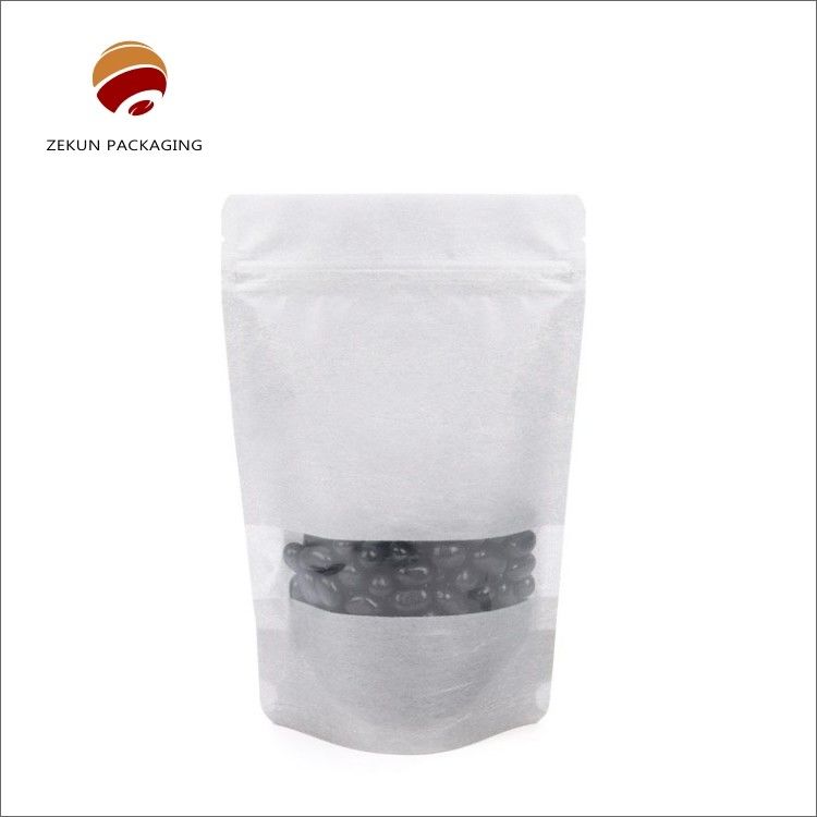 کیسه کاغذی کارت چاپی سفارشی 250g ظرفیت با پایان درخشان برای بسته بندی مواد غذایی