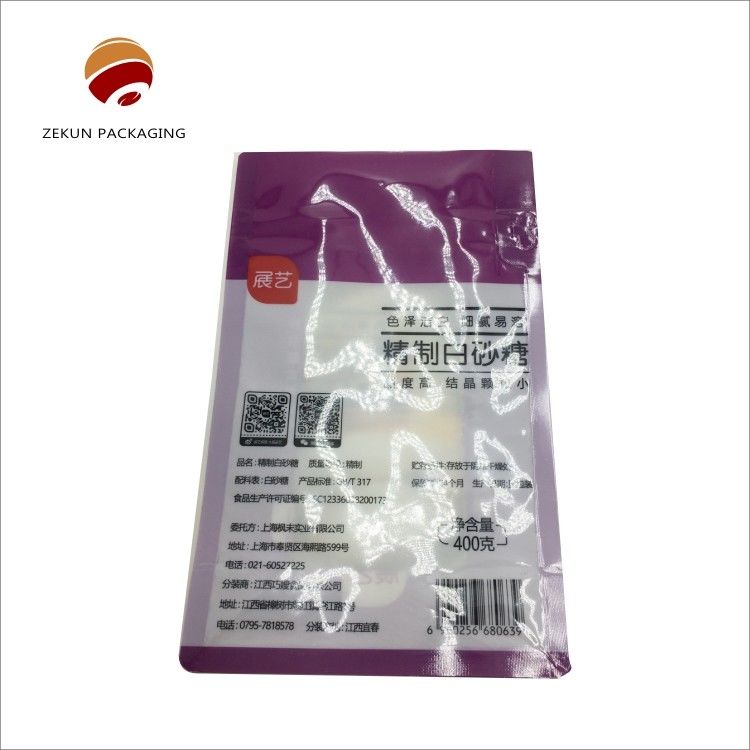 CMYK Printing Gravure Standing Pocket Flat Bottom Moisture Proof Zipper نوع چاپی با رنگ های مختلف