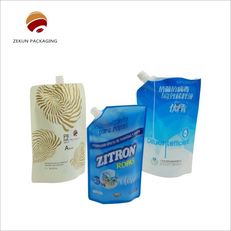 PET/OPP/AL کیسه های مایع مایع پاک کننده مایع رنگ CMYK