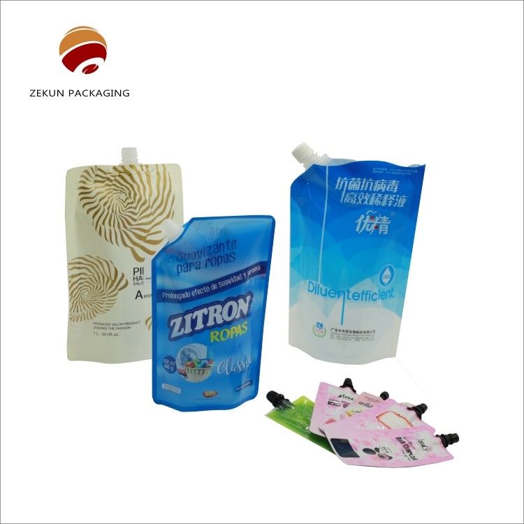 PET/OPP/AL کیسه های مایع مایع پاک کننده مایع رنگ CMYK