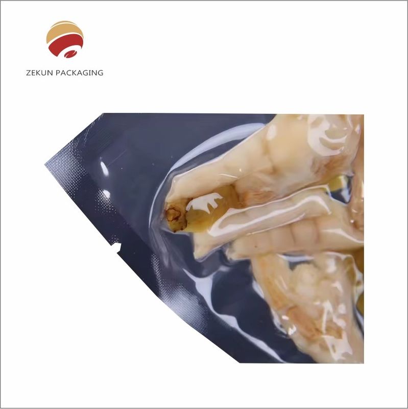 ذخیره سازی و نگهداری مواد غذایی با روش بسته بندی کیسه خلاء مواد غذایی OEM Zipper یا مهر گرما
