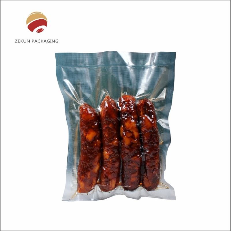 مقاومت در برابر اشک Pa/Pe 3 طرف پاکت خلاء مواد غذایی برای بسته بندی مواد غذایی
